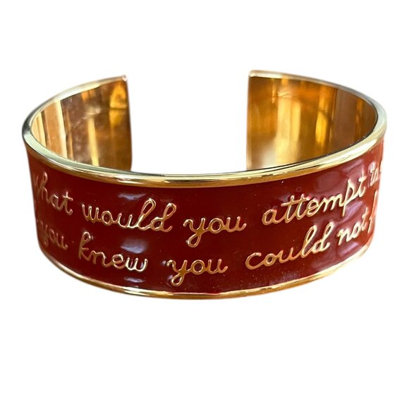 Rustic Cuff Red What Would You Attempt If You Knew You Couldn’t Fail Cuff - Picture 4 of 8